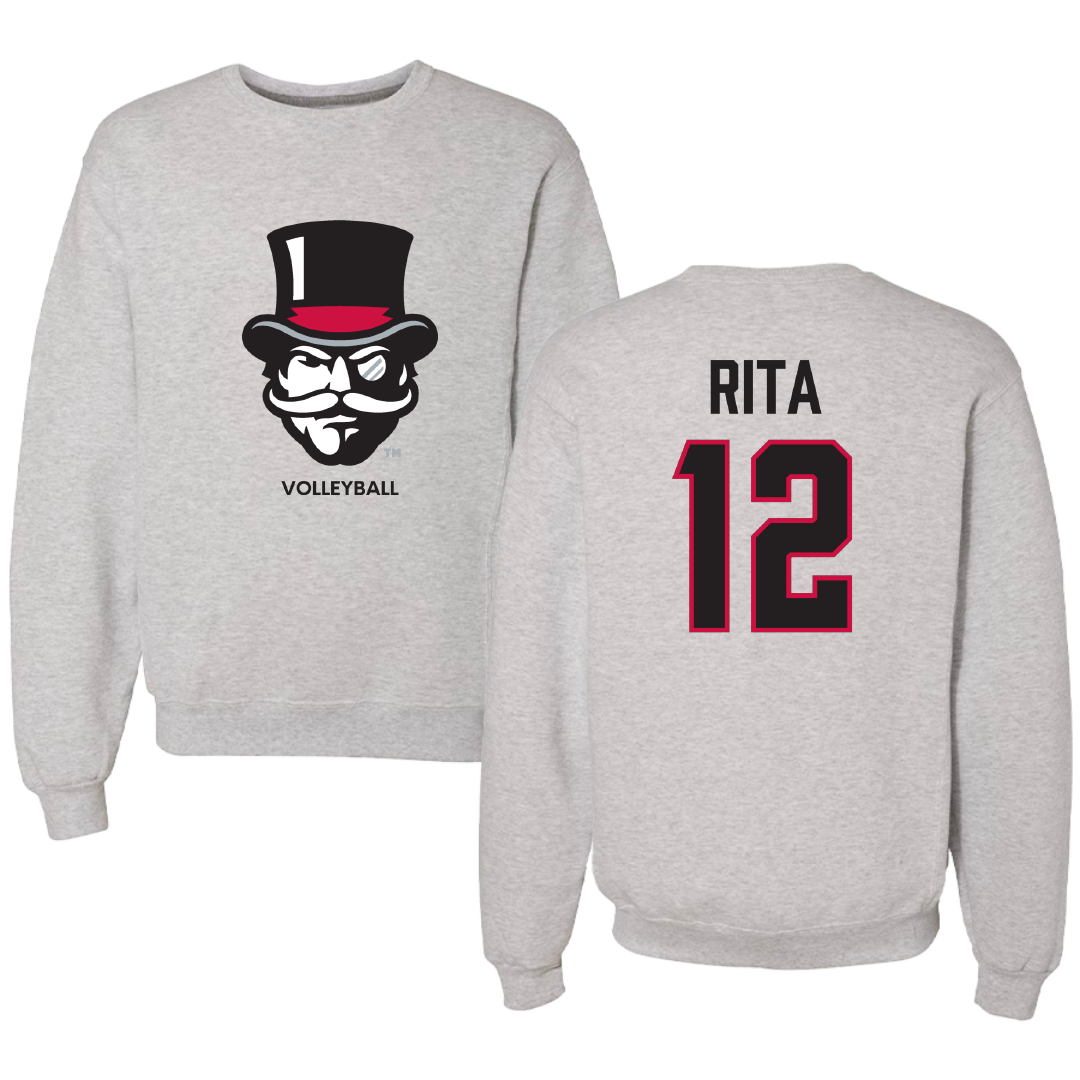 Austin Peay State University Volleyball (W) Light Gray Crewneck - #12 Anna Rita