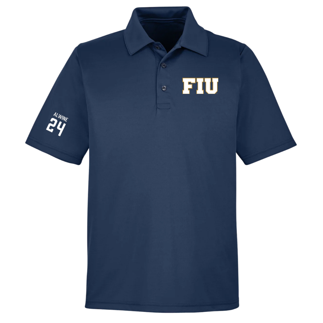 Florida International University Baseball Navy Polo - #24 Evan Alwine