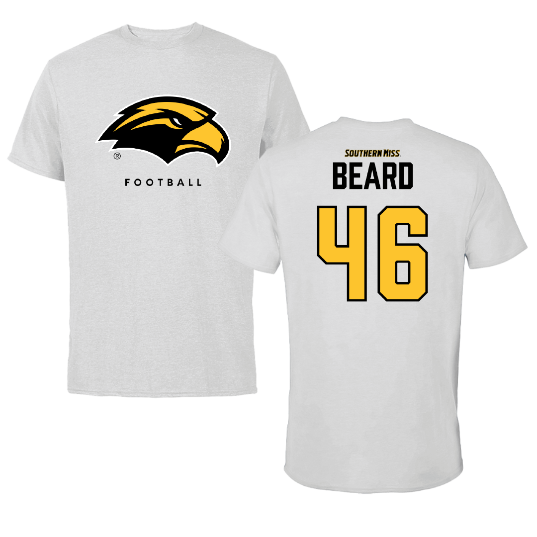 The University of Southern Mississippi Football Light Gray Tee - #46 Luke Beard