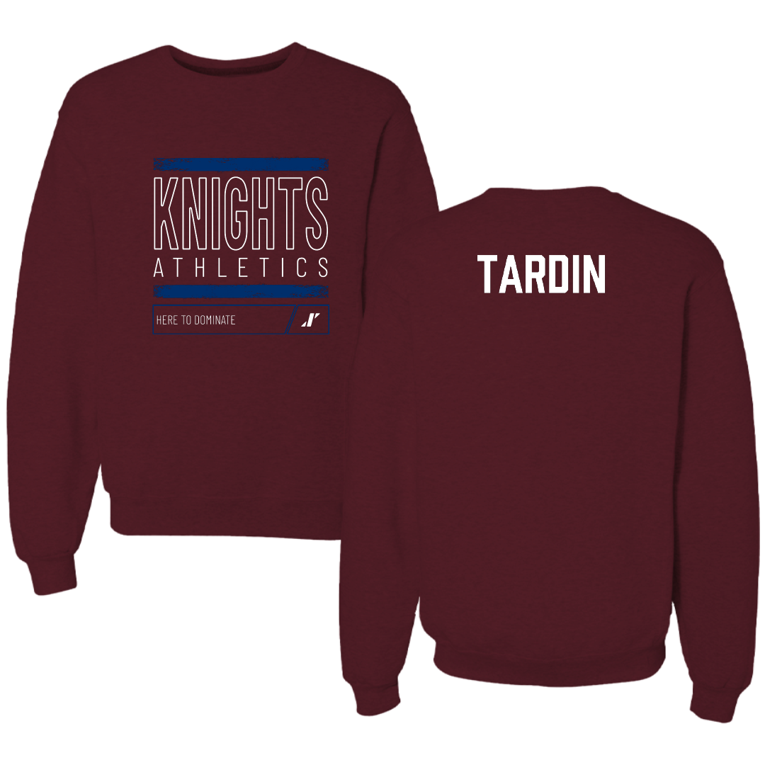 Fairleigh Dickinson University-Metropolitan Campus Tennis Maroon Dominate Crewneck - Fernando Tardin
