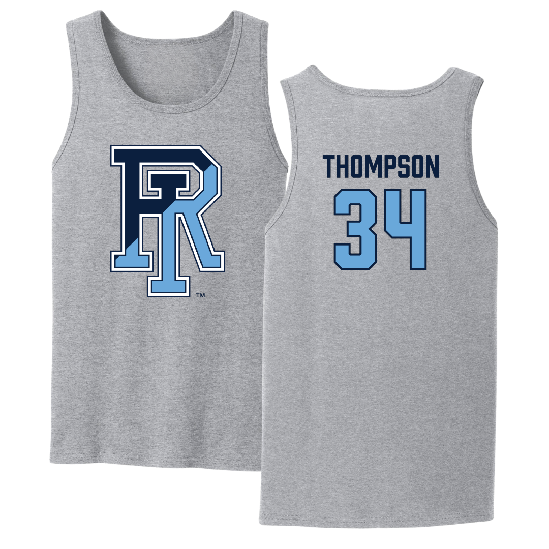 University of Rhode Island Baseball Sport Gray Tank Top - #34 Ryan Thompson