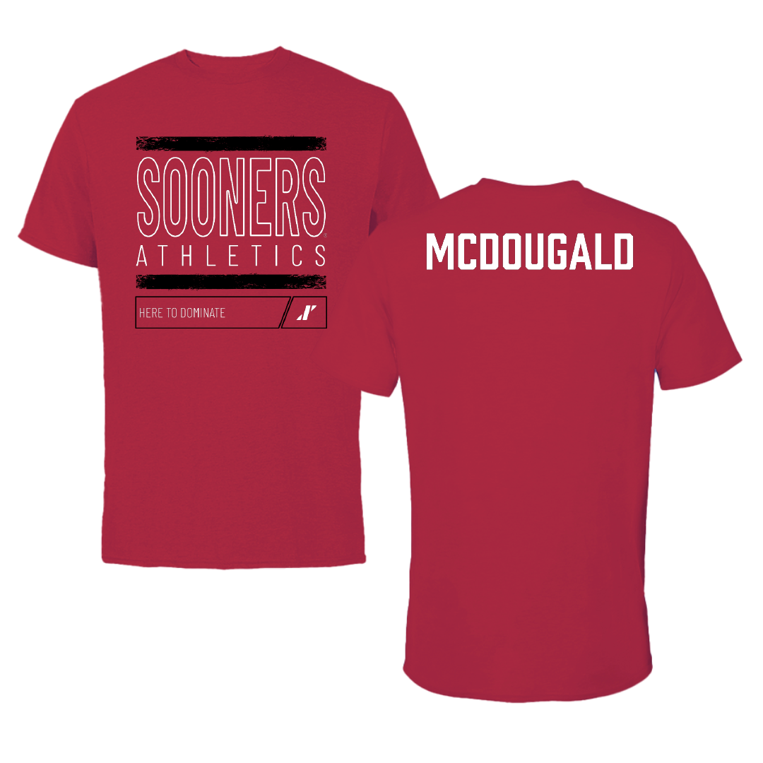 University of Oklahoma Wrestling Crimson Dominate Tee - Willie McDougald