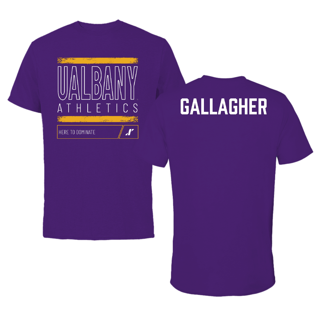 University at Albany TF and XC Purple Dominate Performance Tee - Jack Gallagher