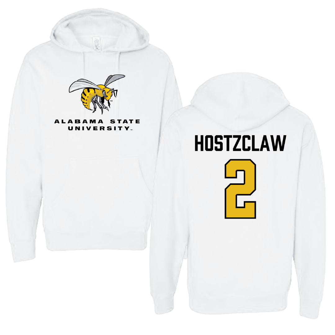 Alabama State University Football White Block Hoodie - #2 Jamarie Hostzclaw
