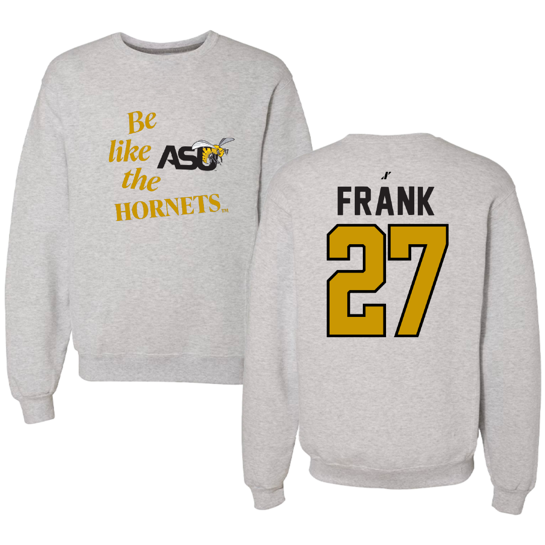 Alabama State University Softball Light Gray Be Like Us Crewneck - #27 Ayana Frank