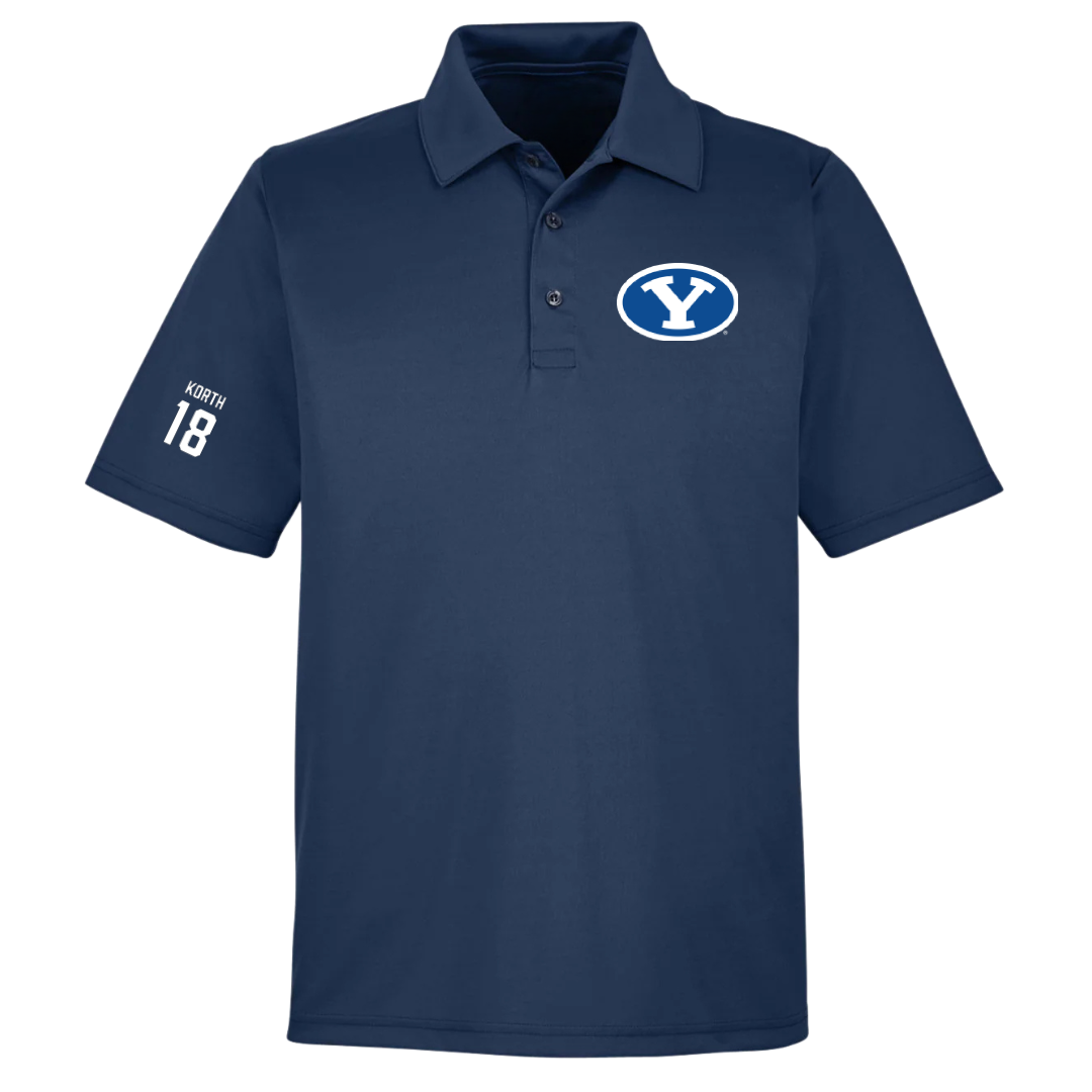 Brigham Young University Softball Navy Polo - #18 Kaysen Korth