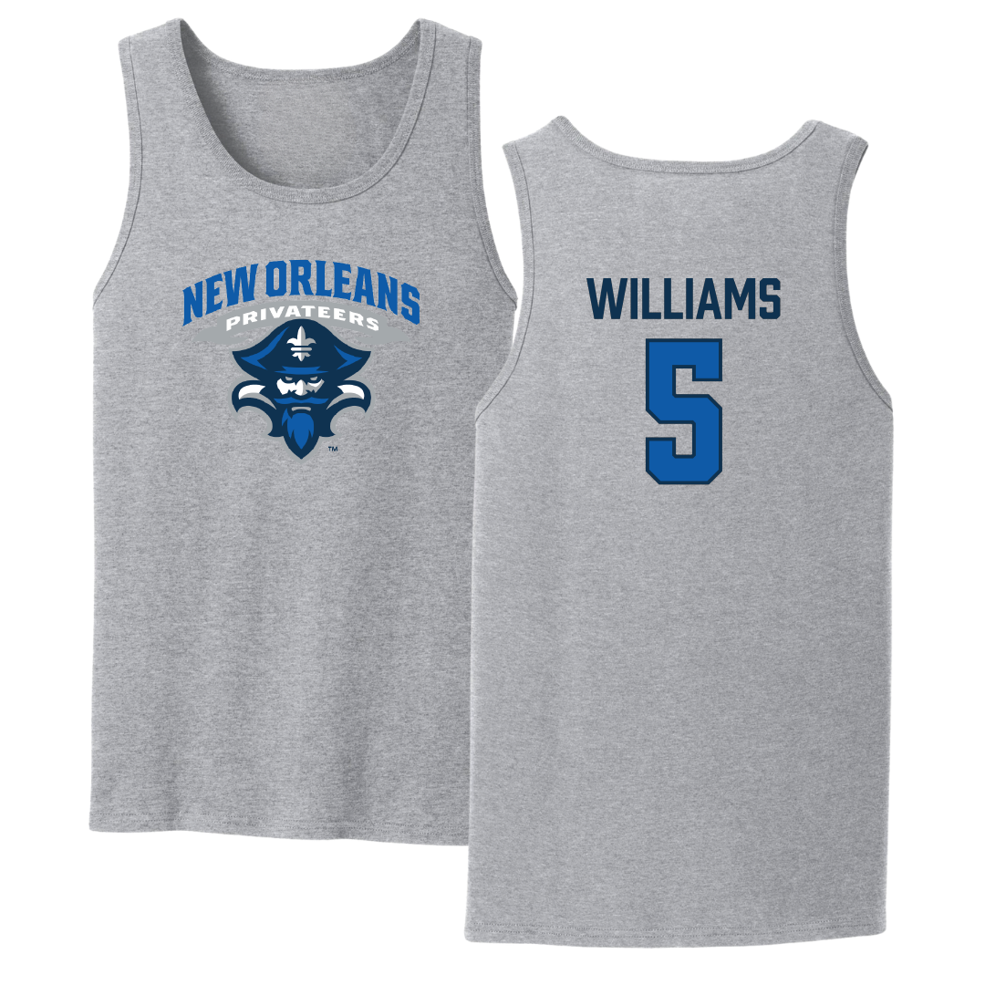University of New Orleans Volleyball Sport Gray Tank Top - #5 Ryan Williams