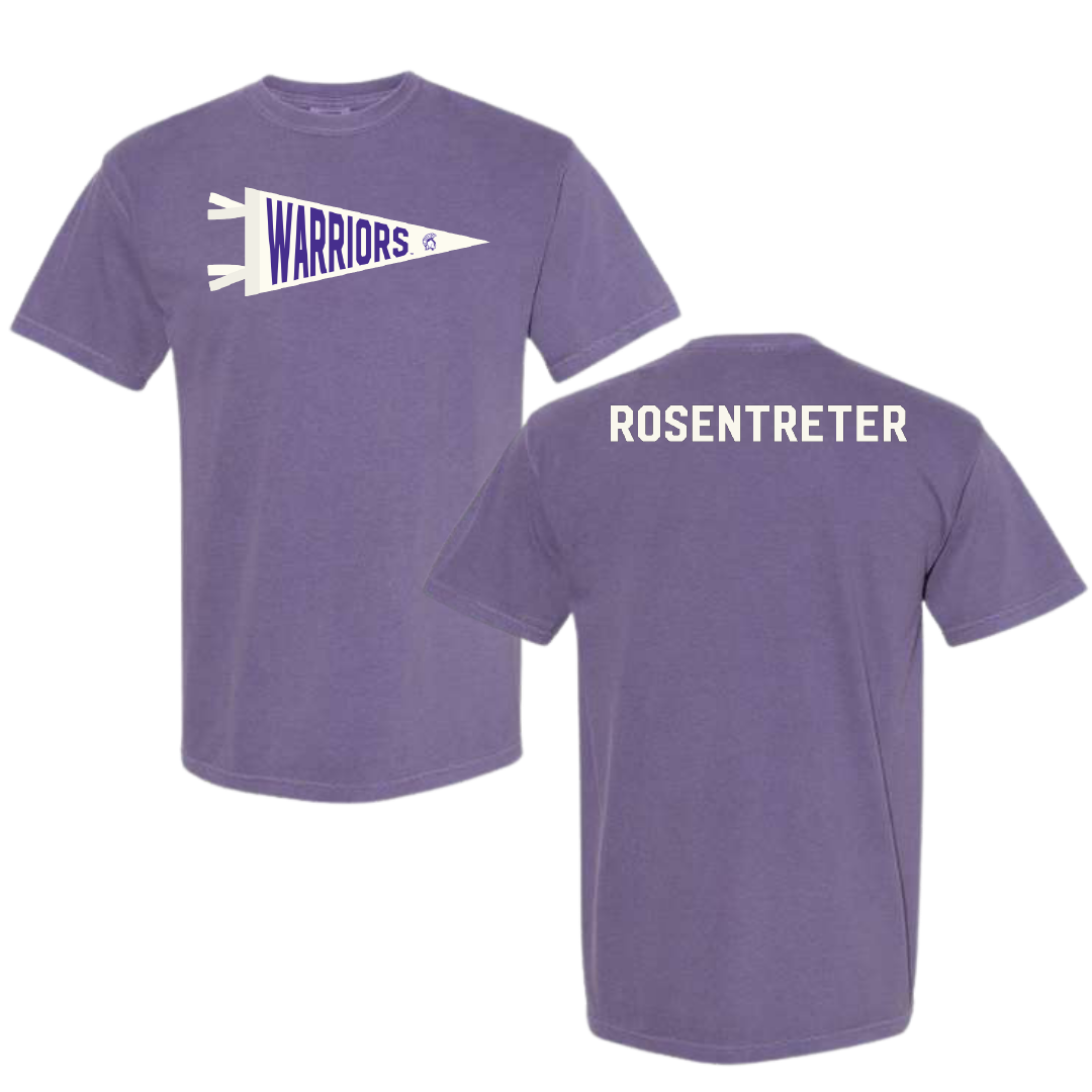Winona State University Tennis Purple Pennant Comfort Colors Tee - Halle Rosentreter