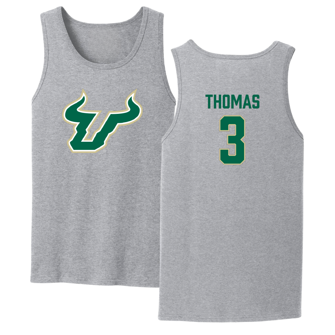 University of South Florida Volleyball Sport Gray Tank Top - #3 Miya Thomas