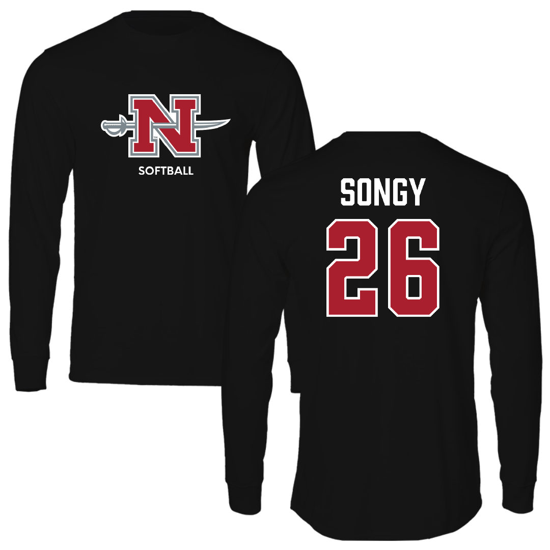 Nicholls State University Softball Black Mascot Performance Long Sleeve - #26 Brynne Songy