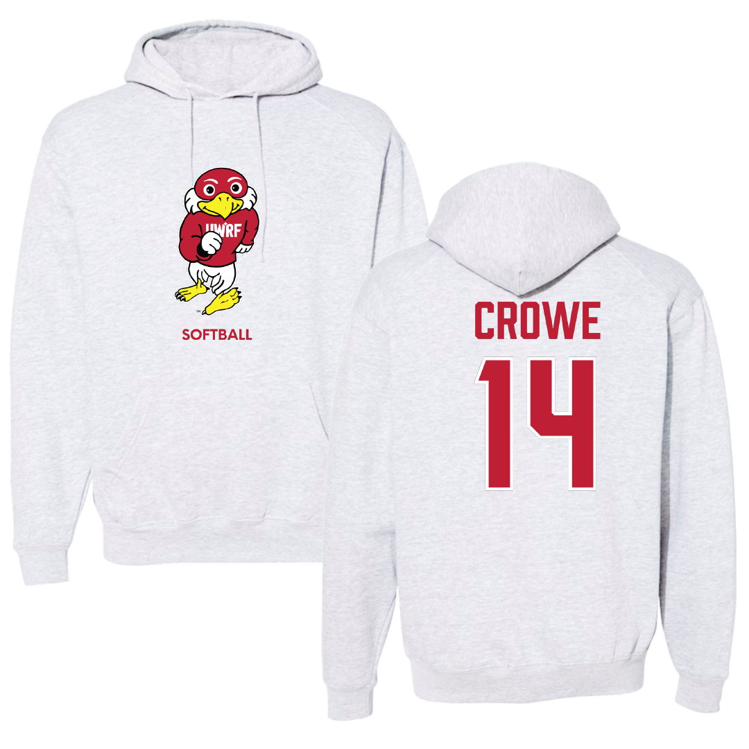 University of Wisconsin-River Falls Softball Light Gray Hoodie - #14 Emily Crowe