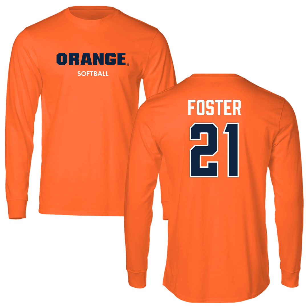 Syracuse University Softball Orange Performance Long Sleeve - #21 Makenzie Foster