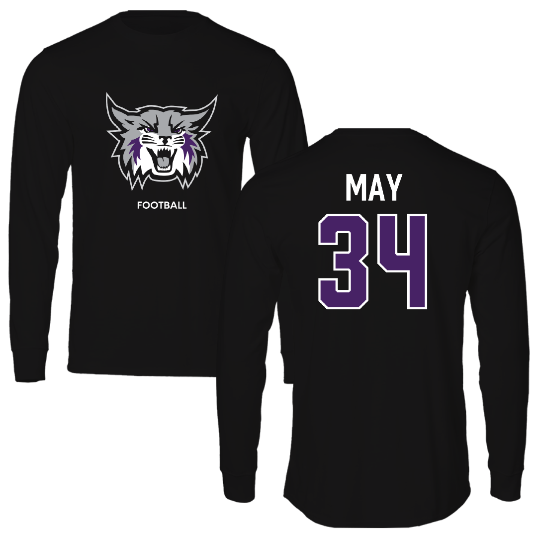 Weber State University Football Black Long Sleeve - #34 Colter May