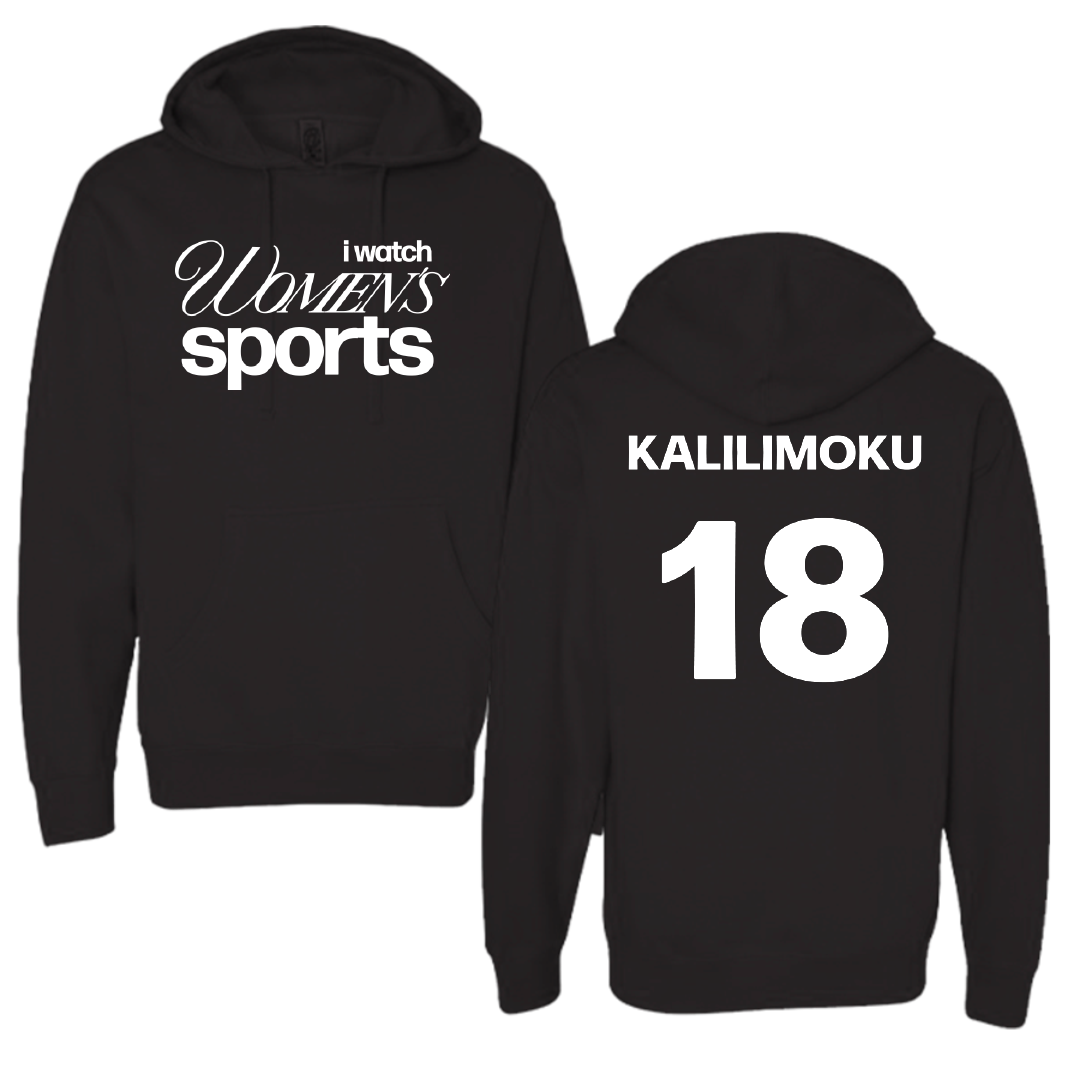 Austin Peay State University Soccer Black WHM Hoodie - #18 Zoey Kalilimoku