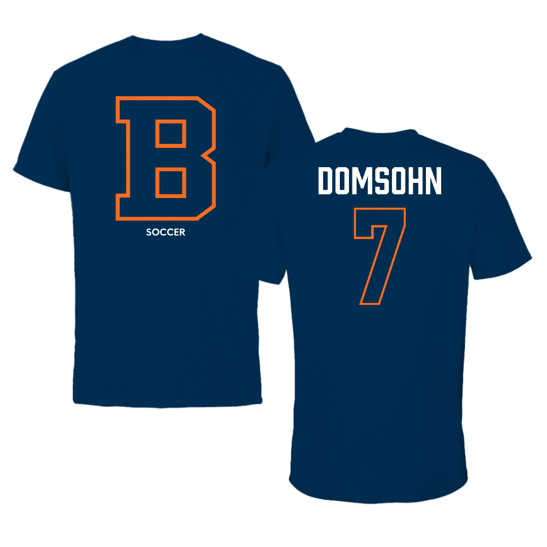 Bucknell University Soccer (M) Navy Performance Tee - #7 Zane Domsohn
