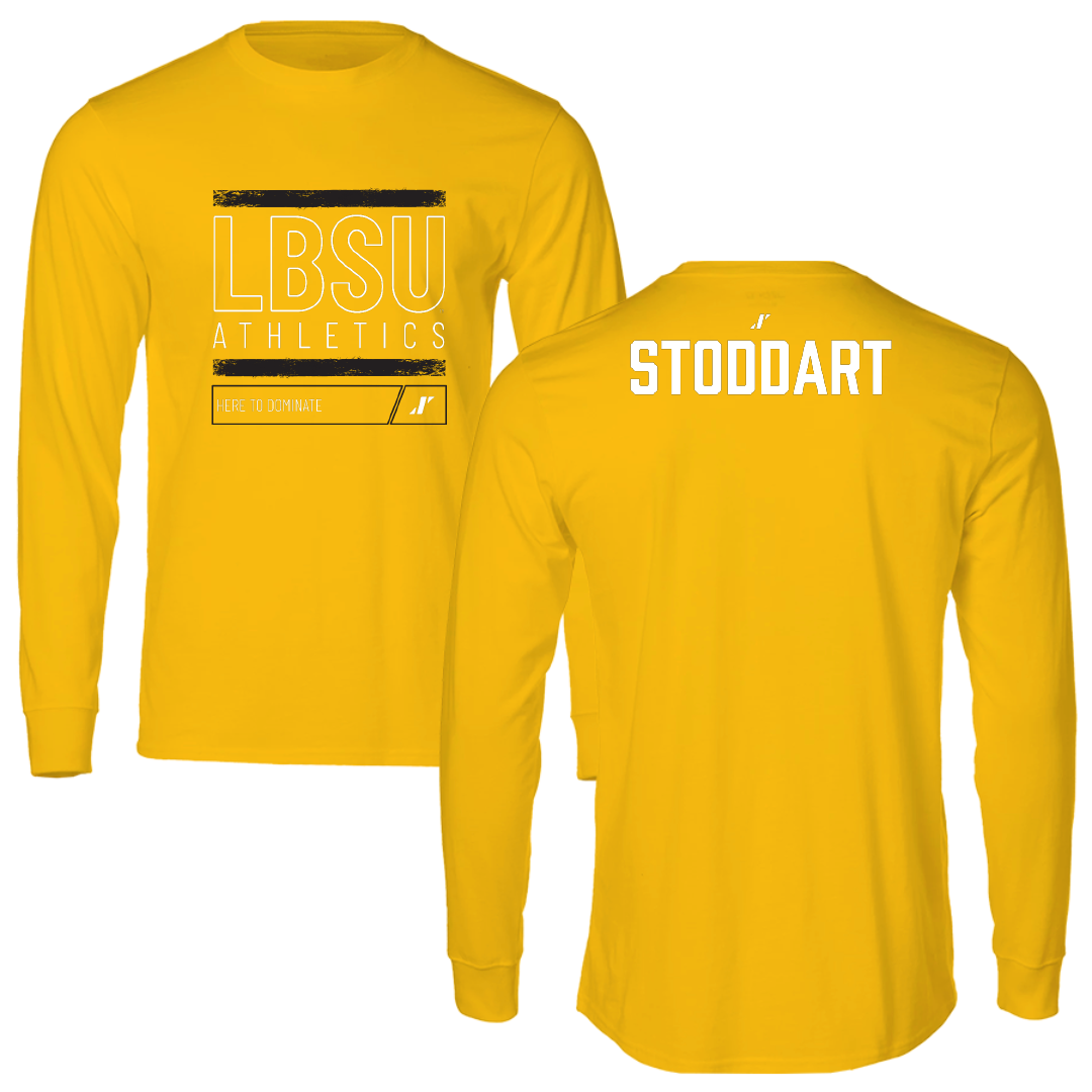 Long Beach State University TF and XC Gold Dominate Long Sleeve - Grace Stoddart