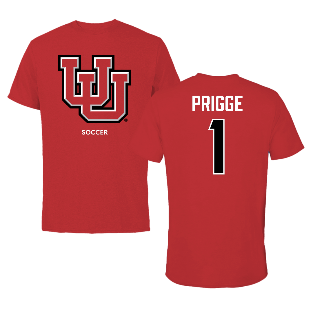 University of Utah Soccer (W) Red Tee - #1 Taylor Prigge