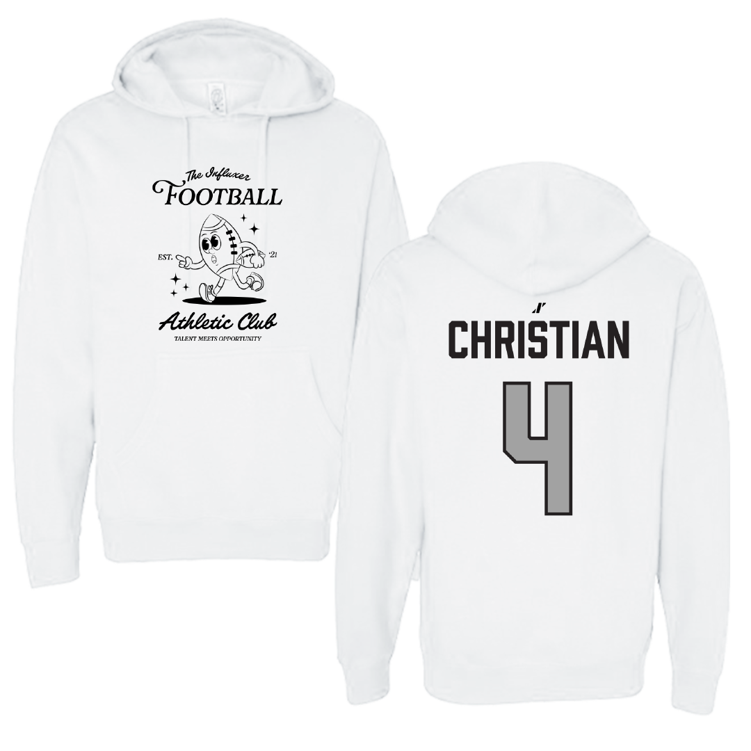 Football White Influxer Athletic Club Hoodie - #4 CJ Christian