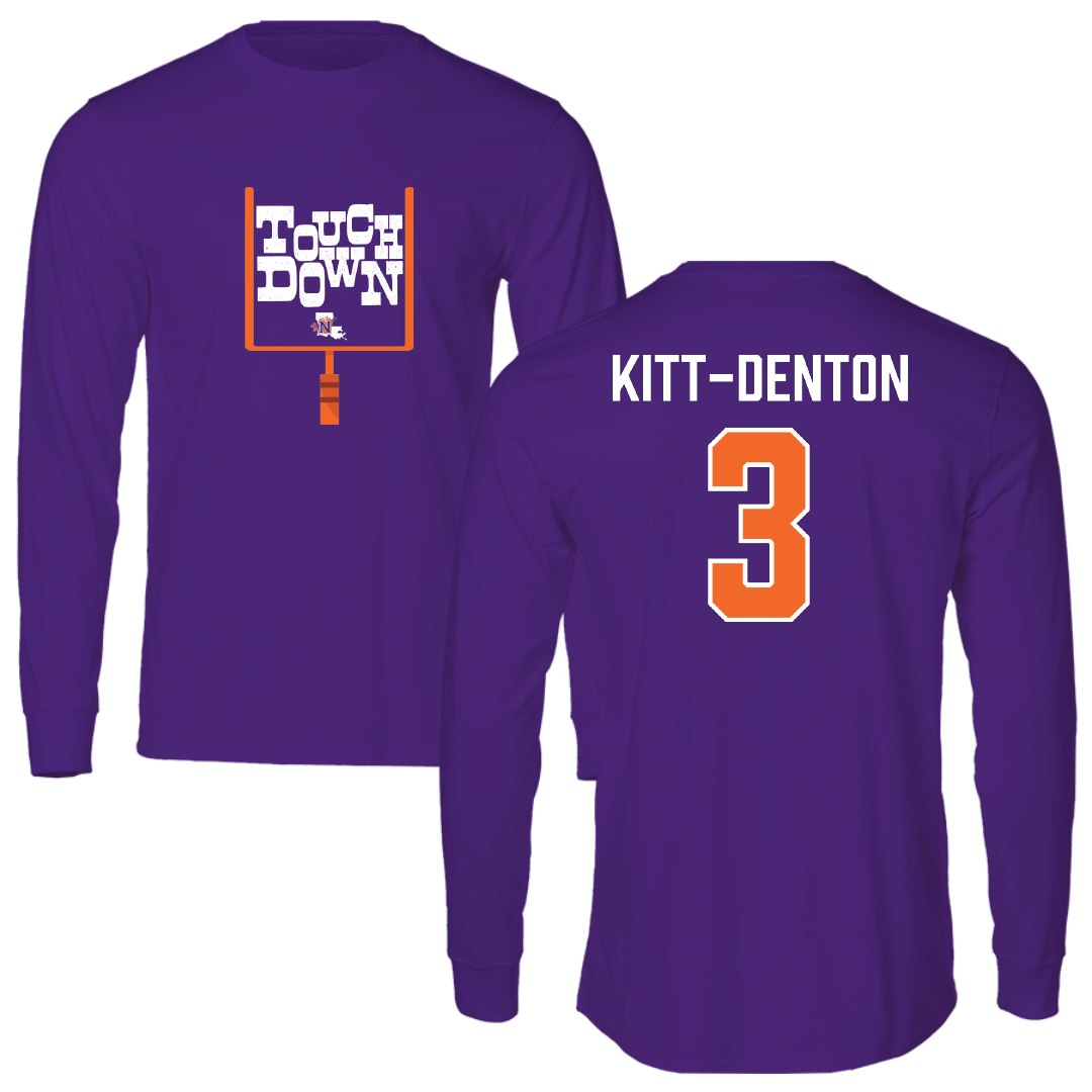 Northwestern State University Football Purple Touchdown Long Sleeve - #3 Myles Kitt-Denton