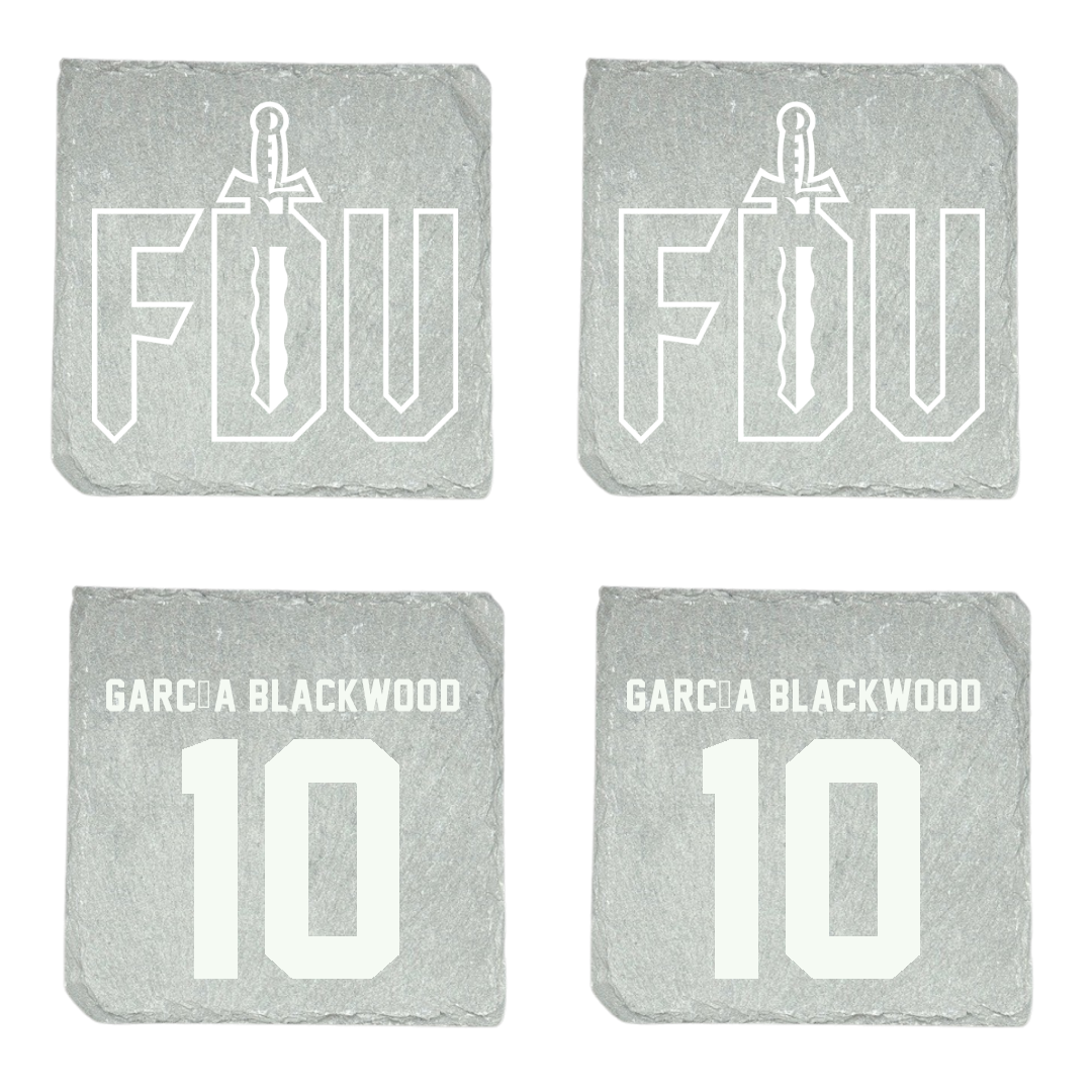 Fairleigh Dickinson University-Metropolitan Campus Basketball Stone Coaster (4 Pack)  - #10 Dominique García Blackwood