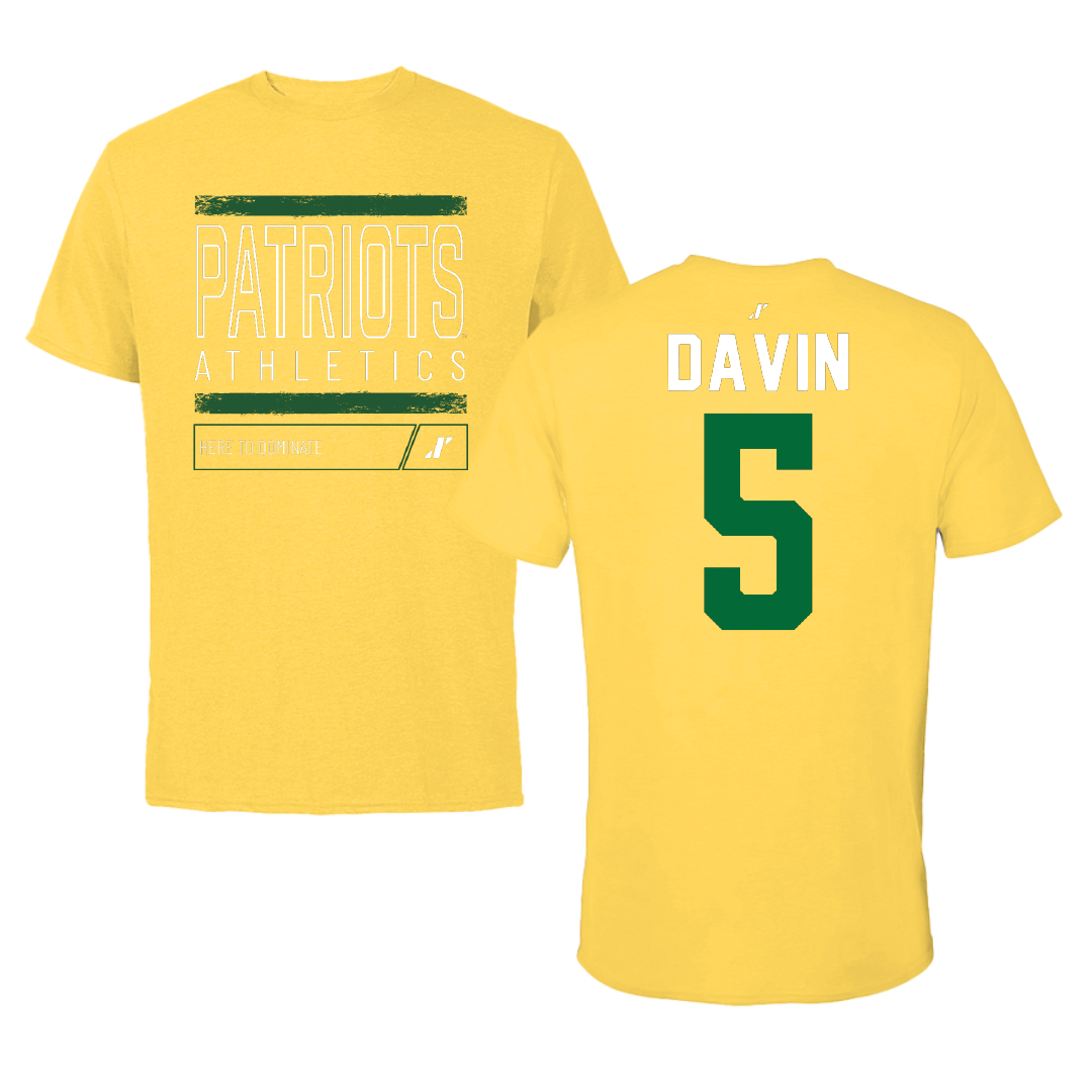 George Mason University Soccer Yellow Dominate Tee - #5 Eliana Davin