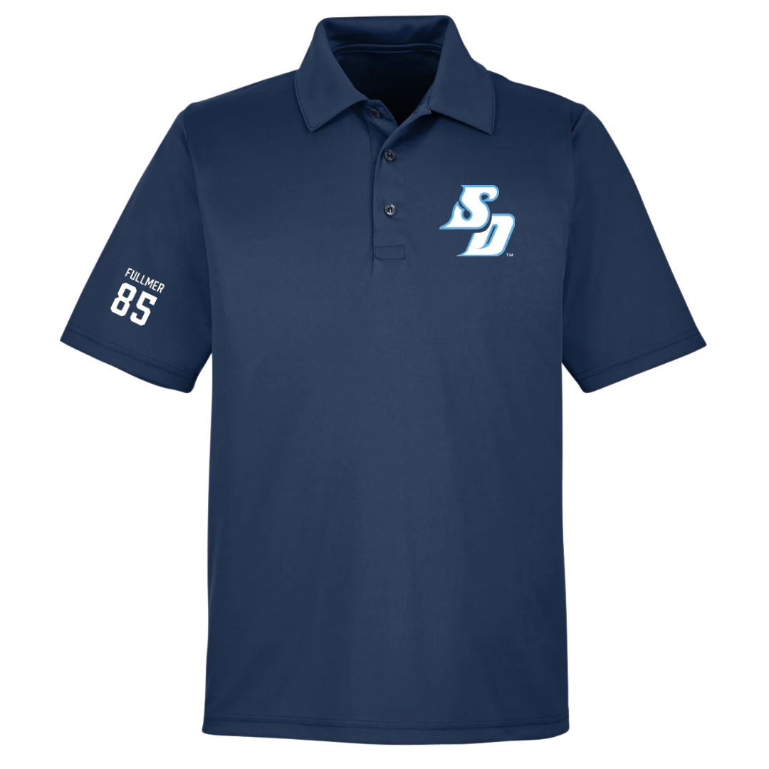 University of San Diego Football Navy Polo - #85 Zane Fullmer