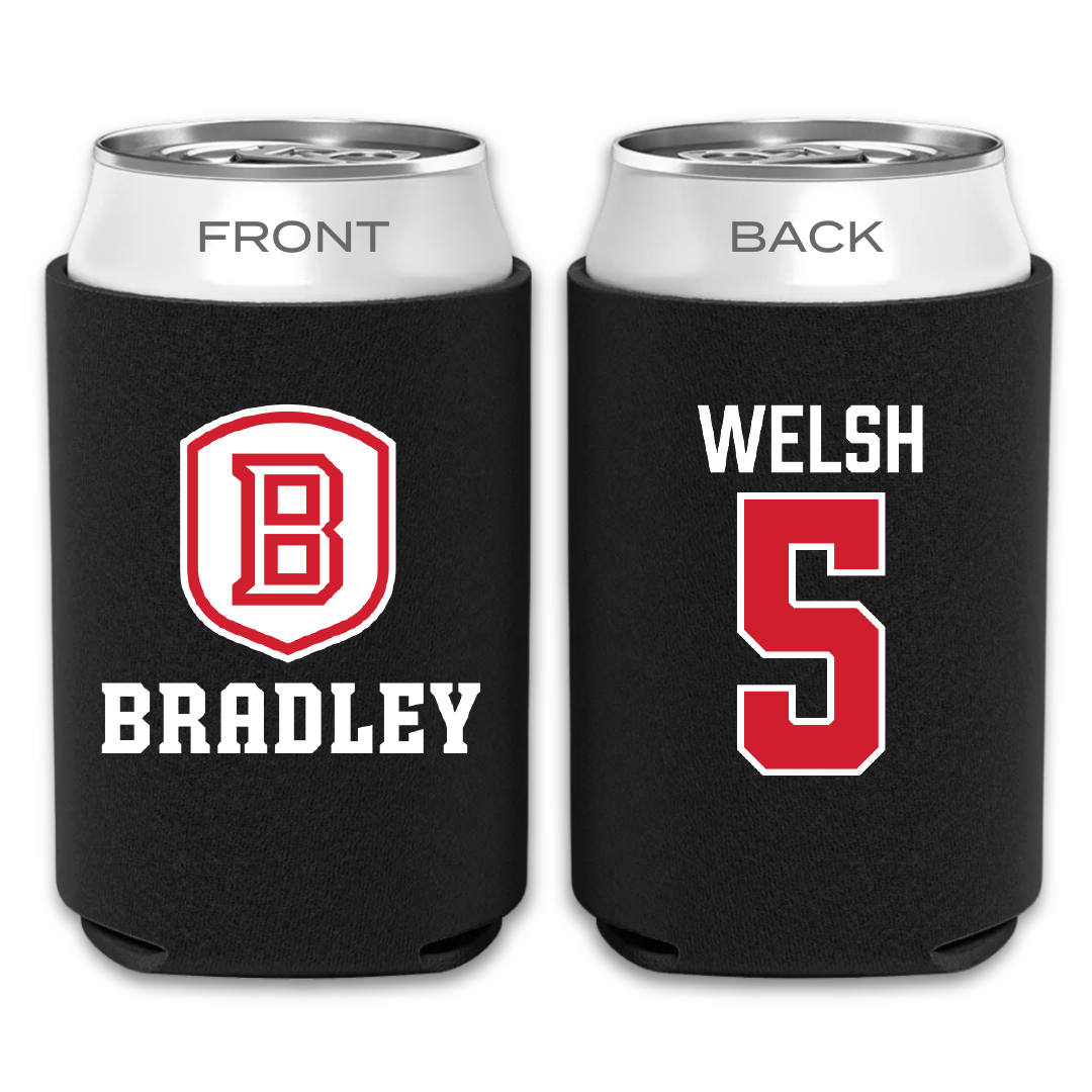Bradley University Softball Black Can Cooler - #5 Addie Welsh