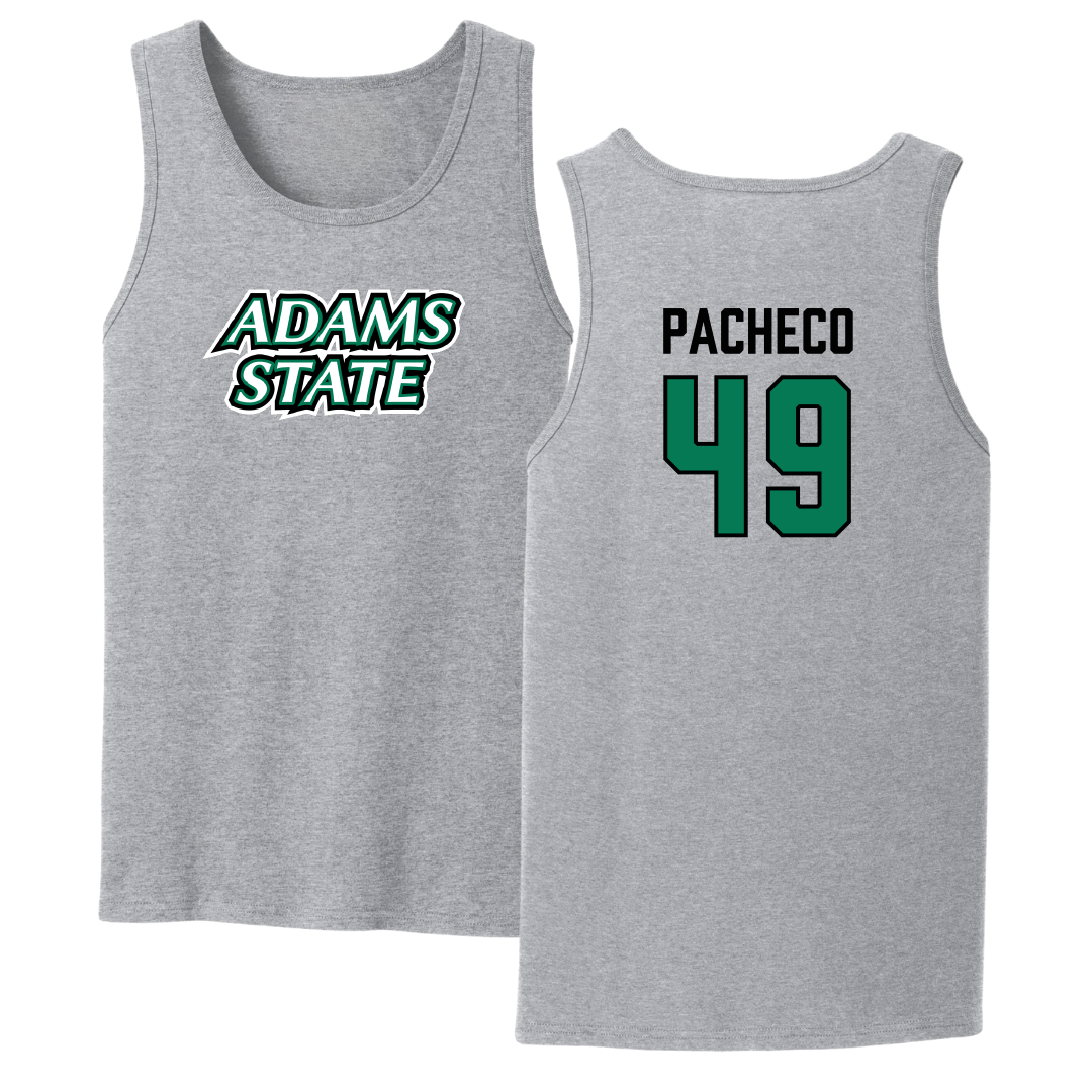 Adams State University Football Sport Gray Tank Top - #49 Quinton Pacheco