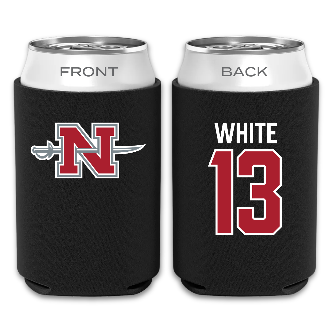 Nicholls State University Football Black Can Cooler - #13 Kylin White