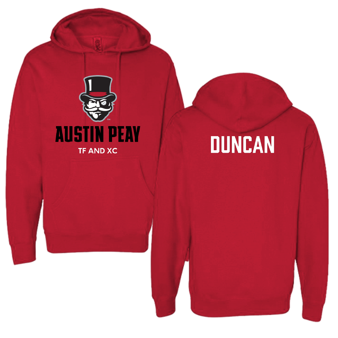 Austin Peay State University TF and XC Red Hoodie - Connor Duncan