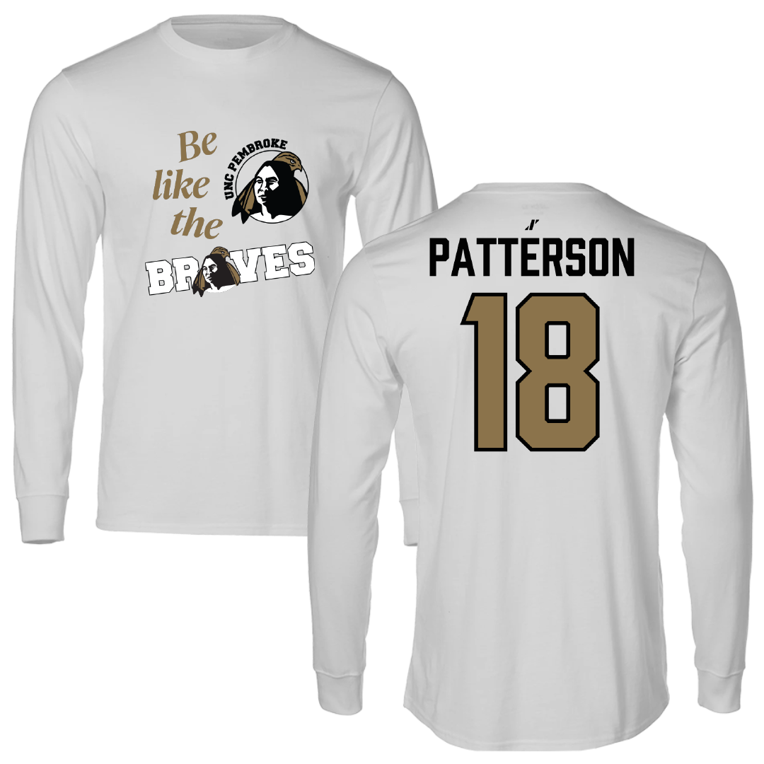 University of North Carolina at Pembroke Volleyball Light Gray Be Like Us Long Sleeve - #18 Tyler Patterson