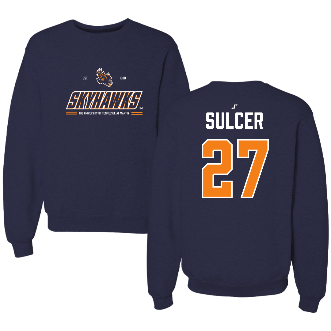 University of Tennessee at Martin Volleyball Navy General Crewneck - #27 Dylan Sulcer