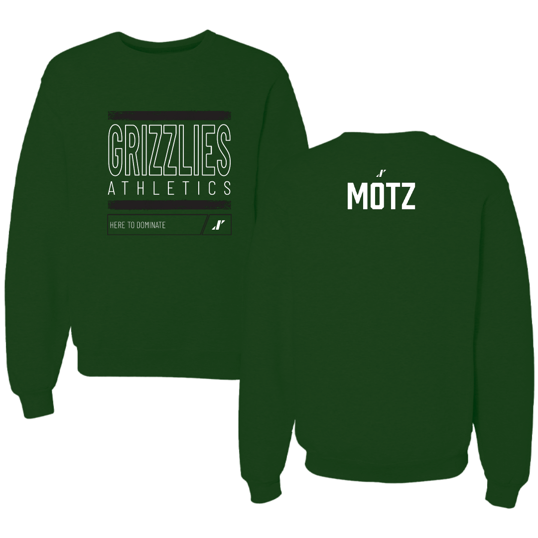 Adams State University Football Forest Green Dominate Crewneck - Michael Motz