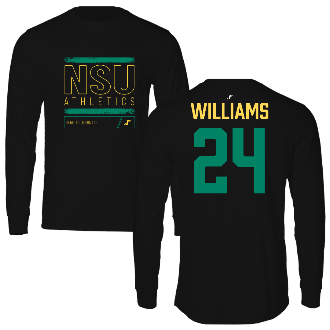 Norfolk State University Basketball Black Dominate Long Sleeve - #24 Da'naijah Williams