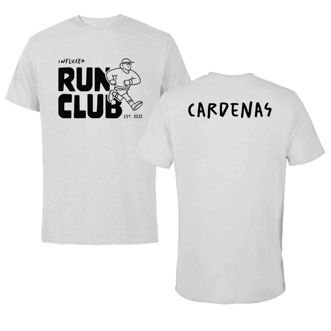Adams State University TF and XC Light Gray Influxer Run Club Performance Tee - David Cardenas