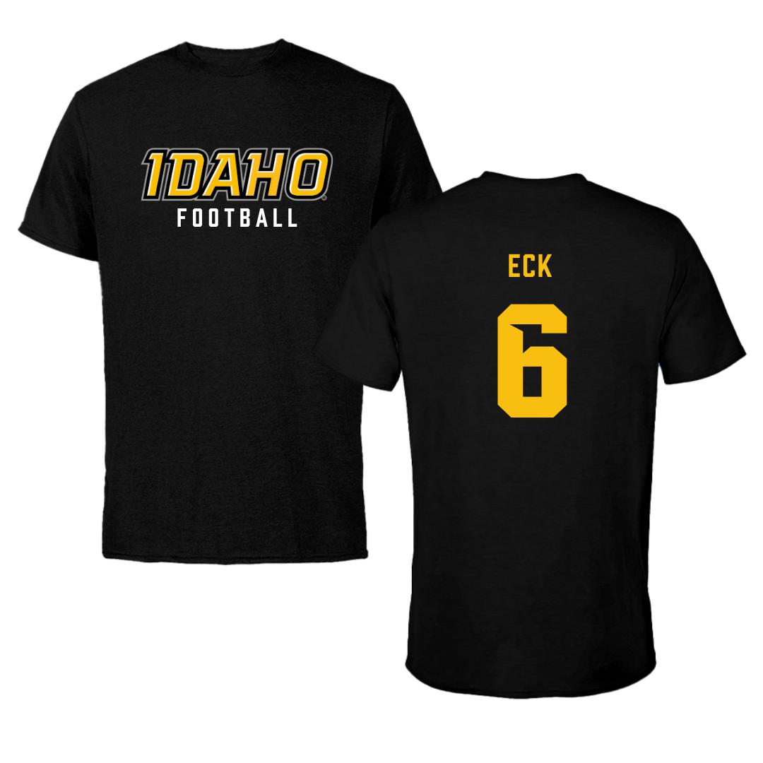 University of New Mexico Football Black Performance Tee - #6 Jaxton Eck