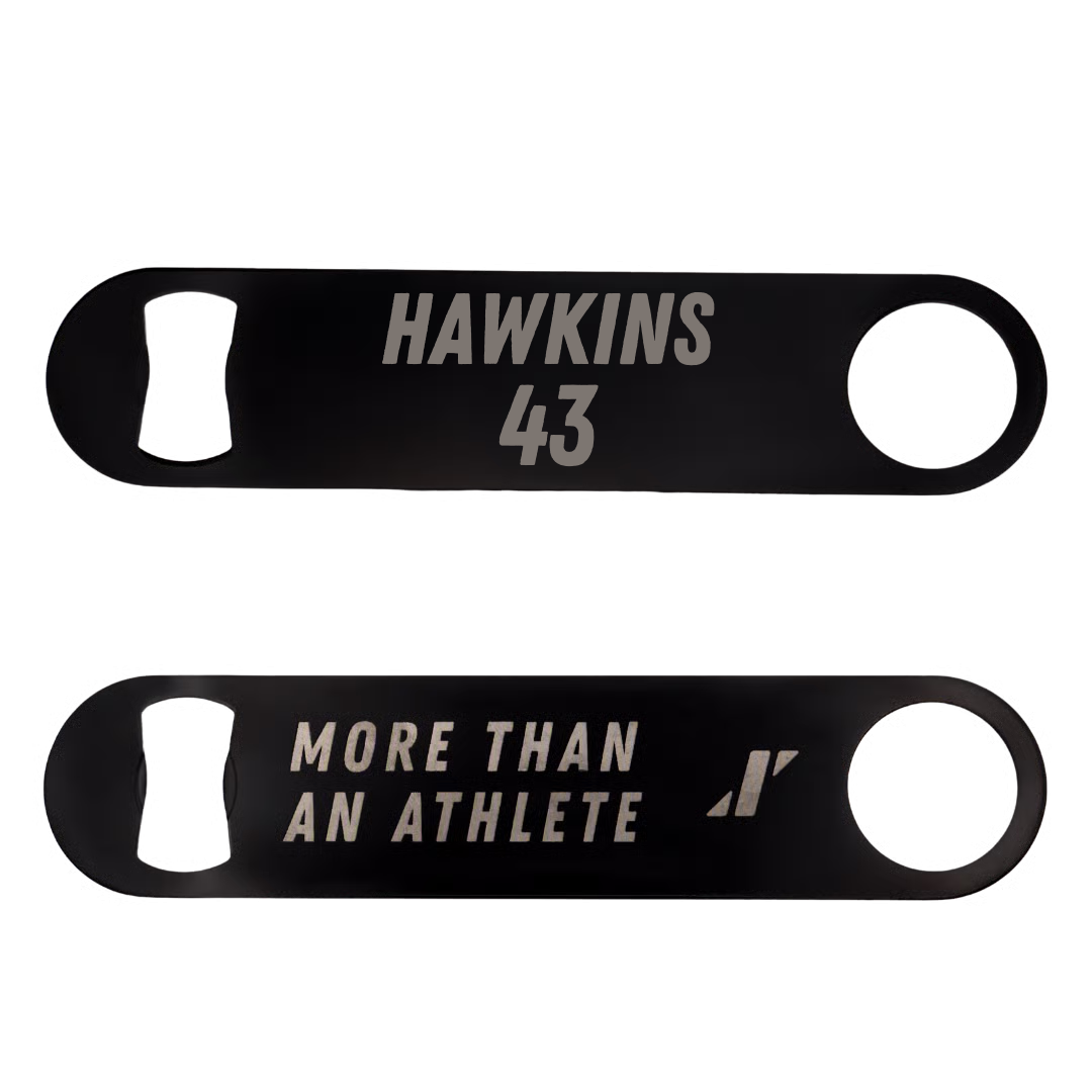 Football Black Bottle Opener - #43 Garrett Hawkins