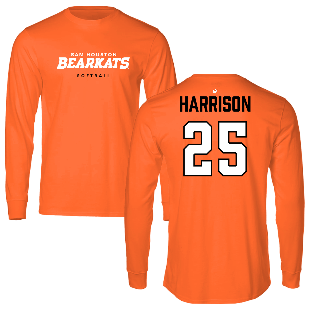 Sam Houston State University Softball Orange Long Sleeve - #25 Roni Harrison