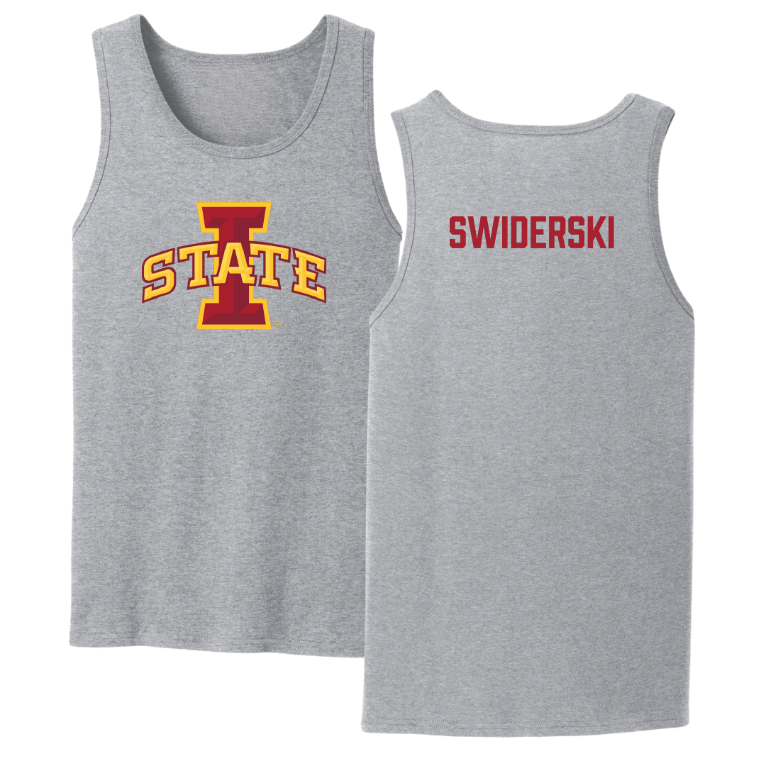 Iowa State University Wrestling Sport Gray Tank Top - Casey Swiderski