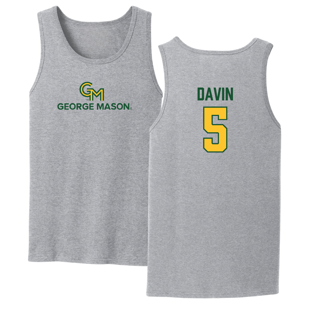 George Mason University Soccer Sport Gray Tank Top - #5 Eliana Davin