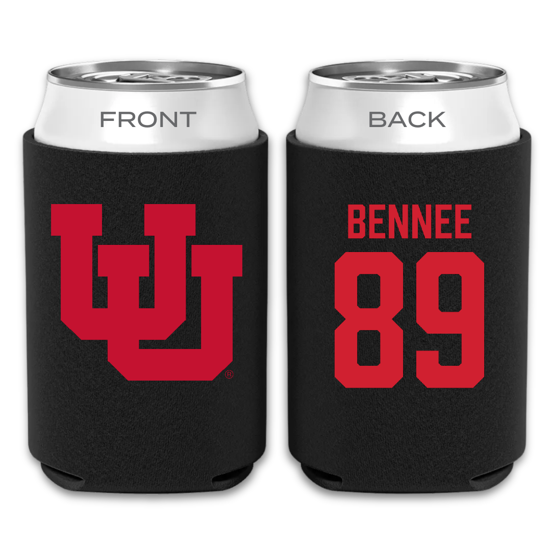 University of Utah Football Black Can Cooler - #89 Noah Bennee