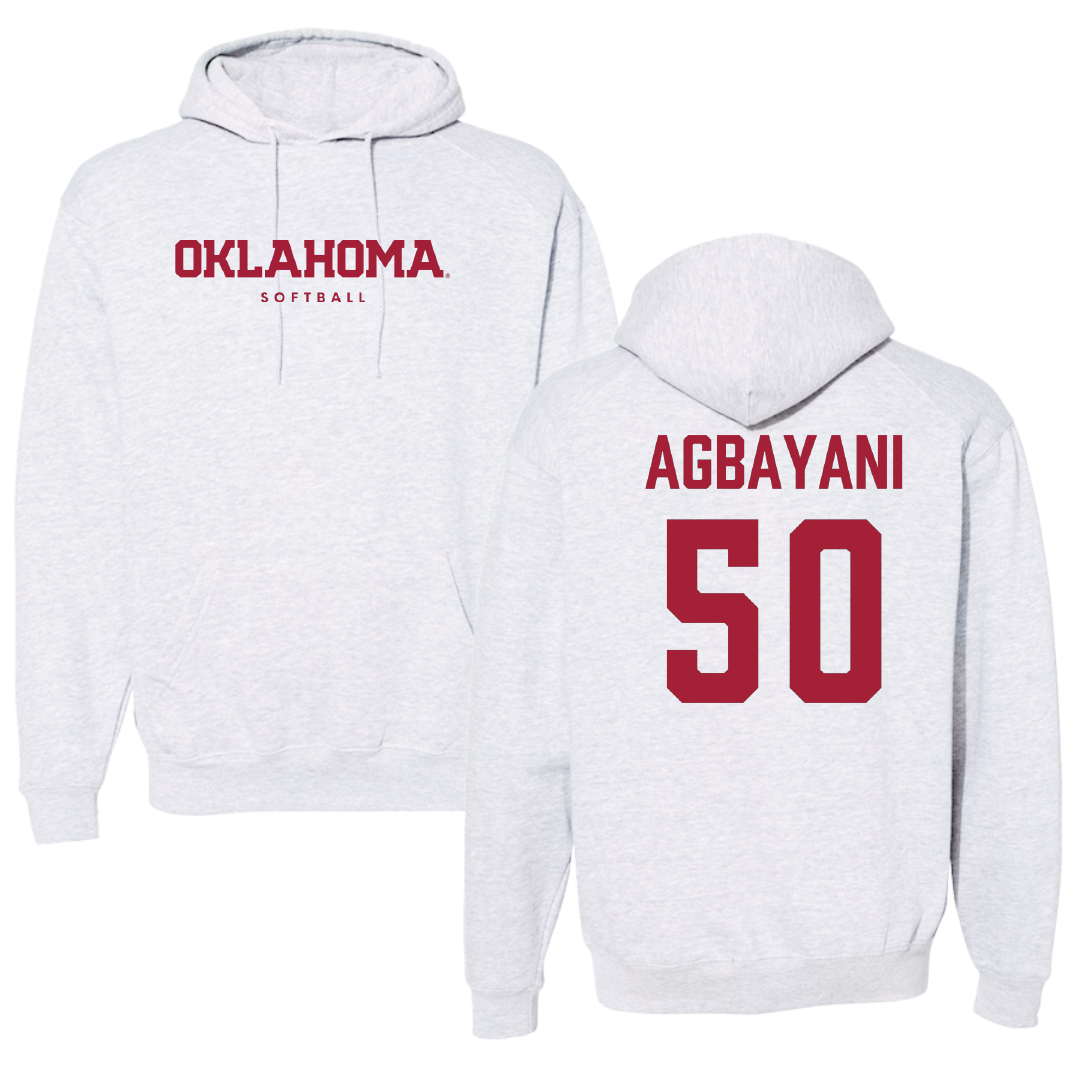 University of Oklahoma Softball Gray Hoodie - #50 Ailana Agbayani