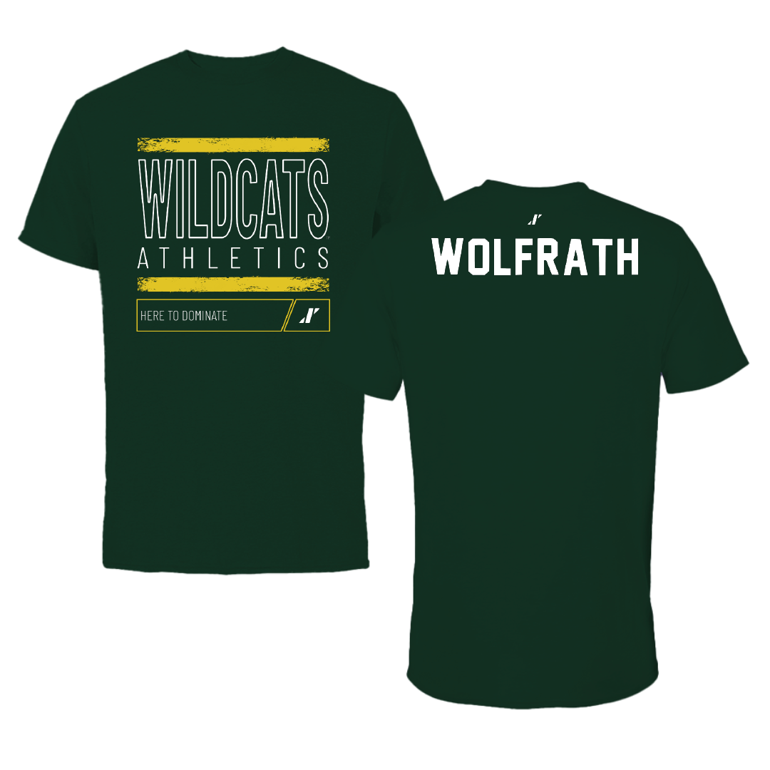 Northern Michigan University TF and XC Forest Green Dominate Performance Tee - Ellyse Wolfrath