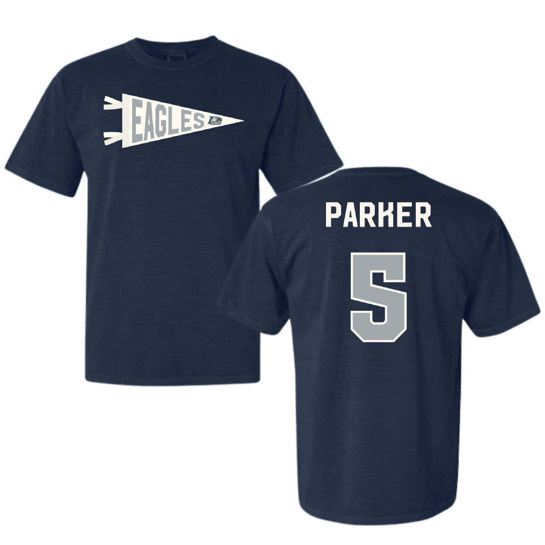 Georgia Southern University Baseball Navy Pennant Comfort Colors Tee - #5 Cade Parker