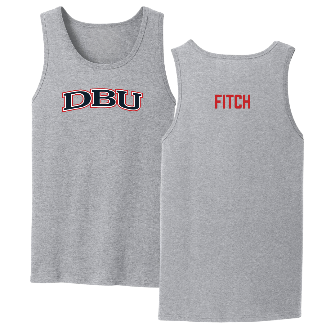 Dallas Baptist University TF and XC Sport Gray Tank Top - Micah Fitch