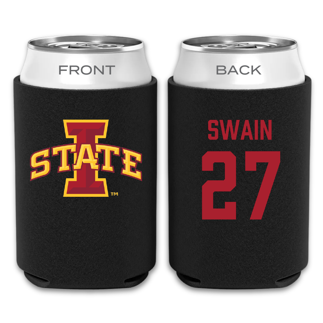 Iowa State University Softball Black Can Cooler - #27 Saya Swain