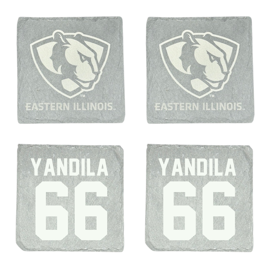 Eastern Illinois University Football Stone Coaster (4 Pack)  - #66 Jordan Yandila