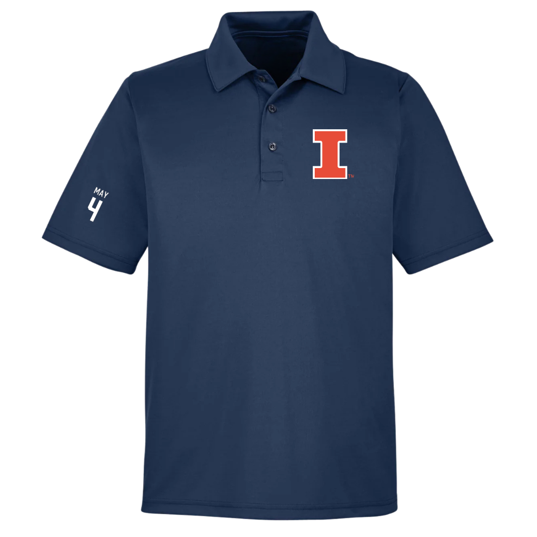 University of Illinois Volleyball (W) Navy Polo - #4 Bianca May