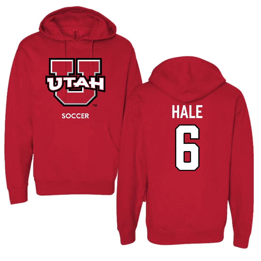 University of Utah Soccer (W) Red Utes Hoodie - #6 Brooke Hale