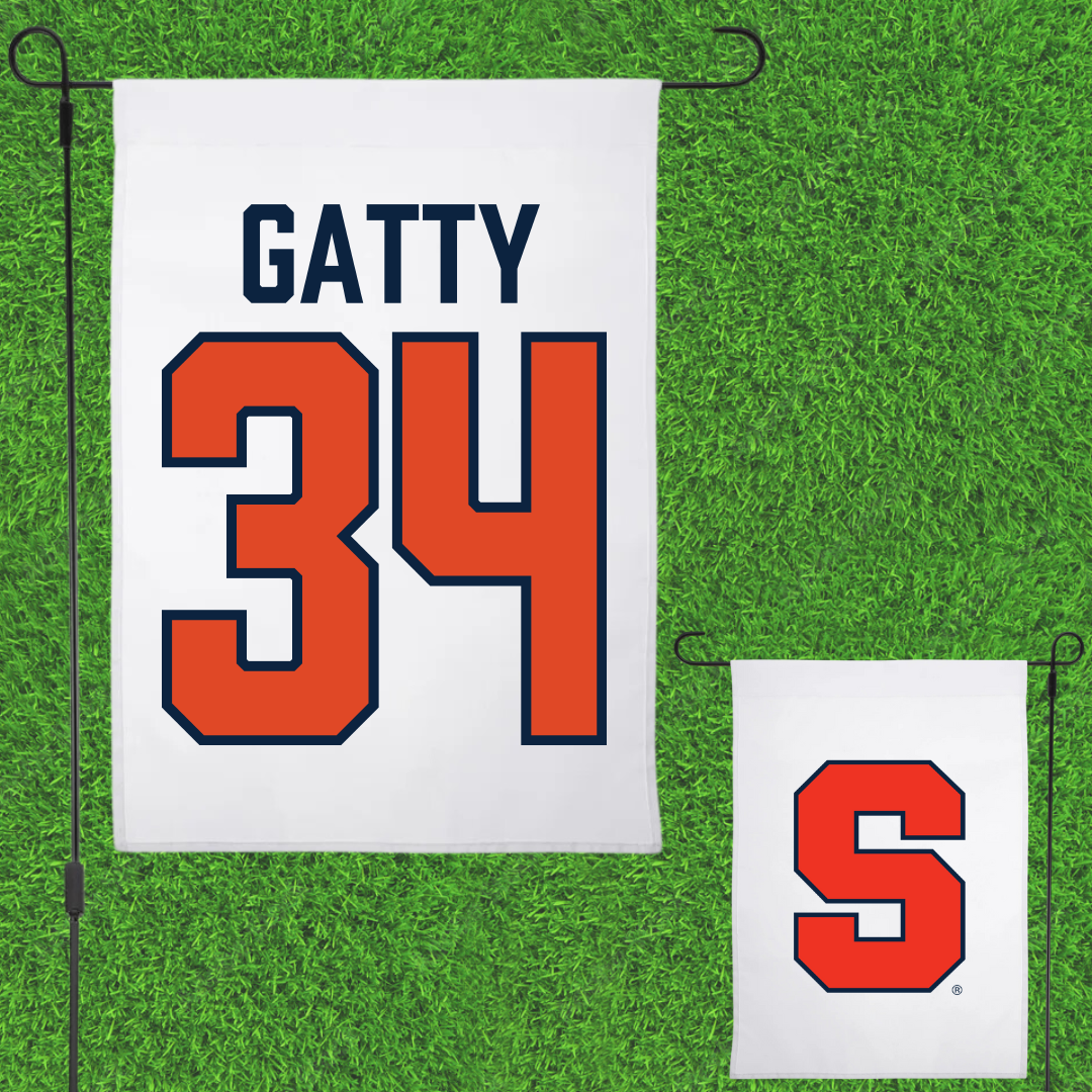 Syracuse University Basketball White Garden Flag - #34 Christopher Gatty